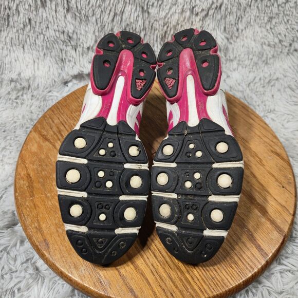 2010 Adidas Womens Size 8 Retro Y2K Style Pink/White Lowtop Casual Athletic Shoe - Picture 6 of 9